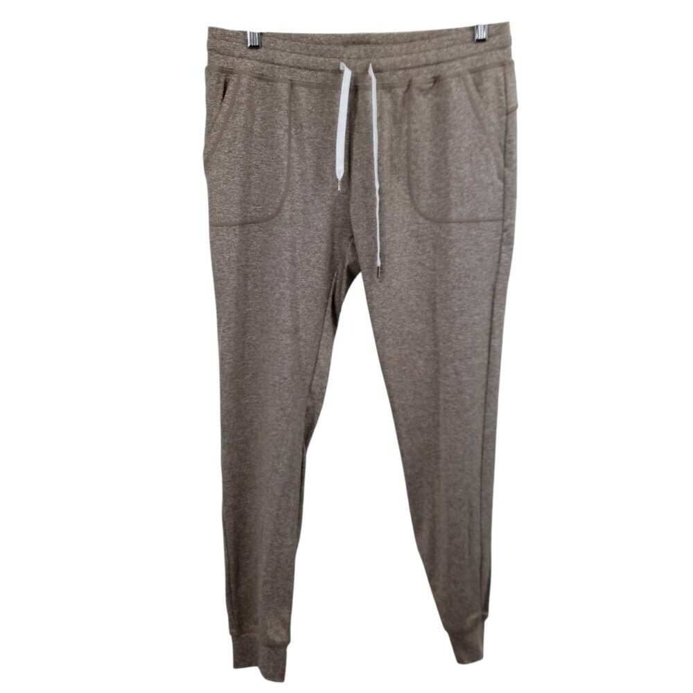 Zyia Unwind Beige Pull On Joggers Pants Size XL Athletic Stretch Drawstring
